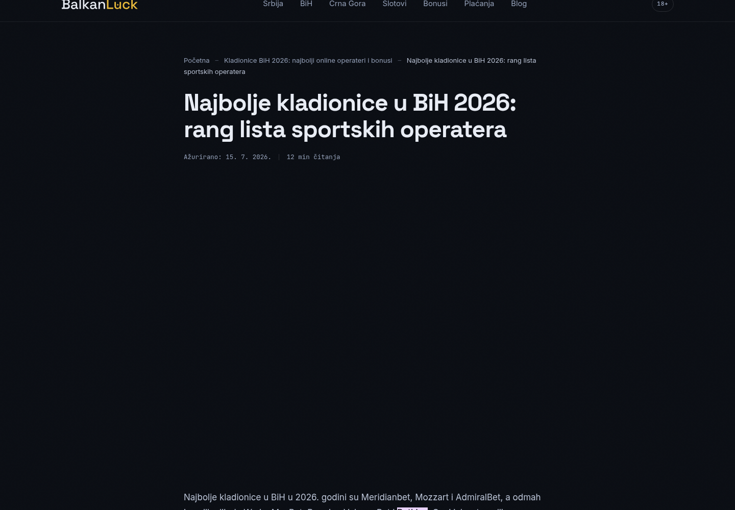 Snimak nezavisnog lokalnog vodiča u kojem se spominje Bet Live