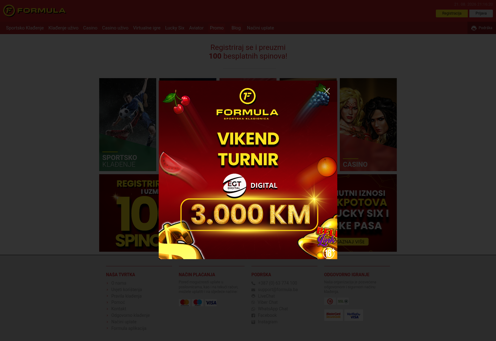 Dostavljeni snimak odredišta na domeni formula.ba